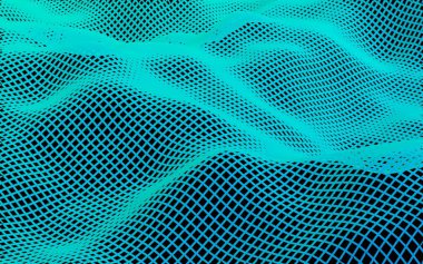 Karanlık bir arka plan üzerinde soyut manzara. Siber uzay şebekesi. merhaba teknoloji ağı. 3d illüstrasyon