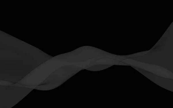 Черный Абстрактный Фон Развевающийся Чёрный Шарф Махать Черной Тканью Иллюстрация — стоковое фото
