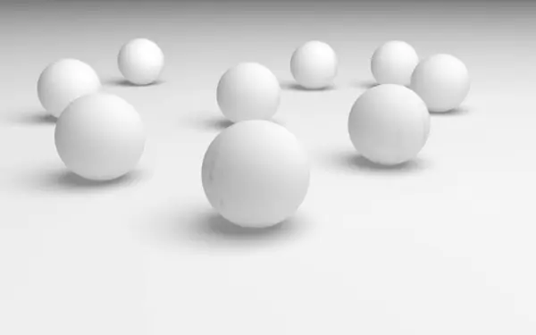 Witte Abstracte Achtergrond Set Witte Ballen Geïsoleerd Witte Achtergrond Illustratie — Stockfoto