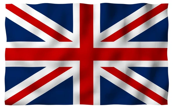 Büyük Britanya Bayrağı Sallayarak Ngiliz Bayrağı Birleşik Krallık Büyük Britanya — Stok fotoğraf
