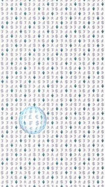 Ethereum kristal ve para beyaz bir arka plan üzerinde. Dijital kripto sembolü. Döviz dalga etkisi, piyasa dalgalanmaları. İş konsepti. 3d illüstrasyon