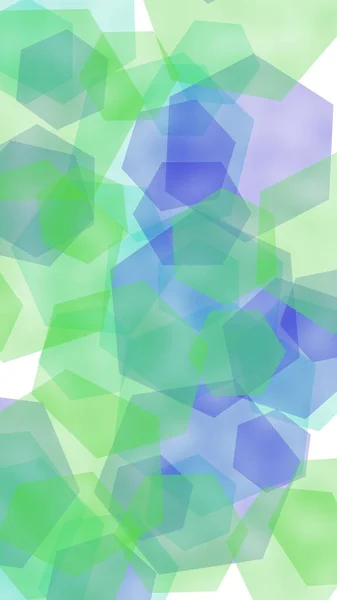 Flerfärgade Genomskinliga Hexagoner Vit Bakgrund Vertikal Bildorientering Illustration — Stockfoto