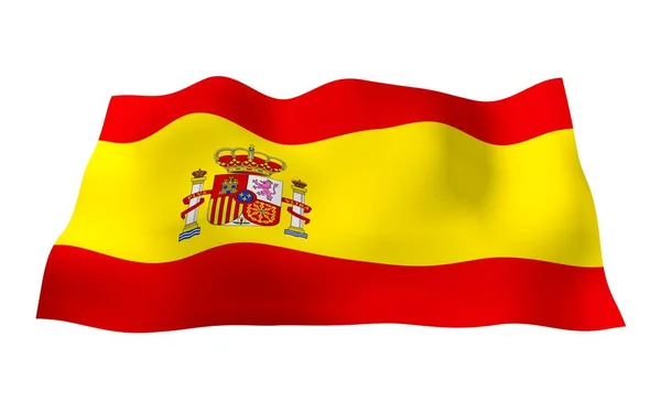 Die Flagge Spaniens Offizielles Staatssymbol Des Königreichs Spanien Konzept Web — Stockfoto