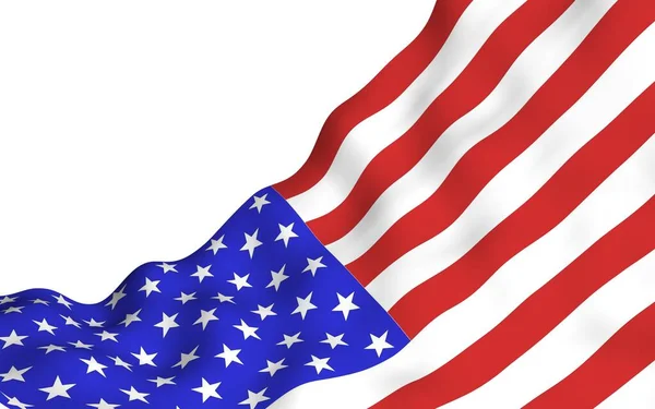 Ondeando Bandera Los Estados Unidos América Estrellas Rayas Símbolo Estatal — Foto de Stock