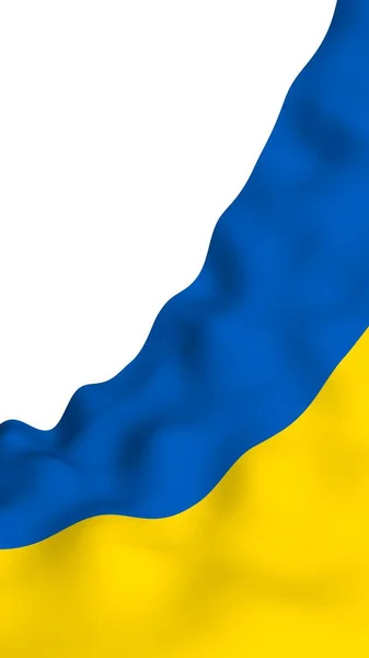 Ukrainas Flagga Vit Bakgrund Nationell Flagga Och Delstat Blå Och — Stockfoto