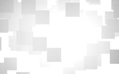 Beyaz soyut arka plan. Gri kareli puslu arkaplan. 3B illüstrasyon