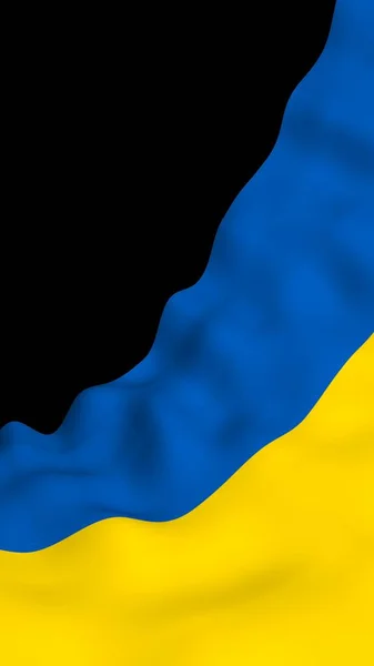 Flag Ukraine Dark Background National Flag State Ensign Blue Yellow — Stock Photo, Image