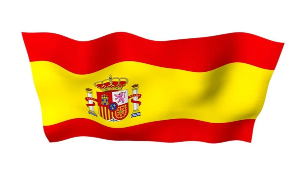 Flag Spain Official State Symbol Kingdom Spain Concept Web Sports — Stock Photo, Image