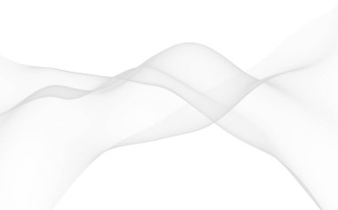 Beyaz soyut arka plan. Dalgalanan beyaz eşarp. Rüzgarın beyaz kumaşında sallanıyor. 3B illüstrasyon