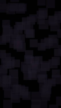 Siyah soyut arka plan. Gri kareli arkaplan. Dikey oryantasyon. 3B illüstrasyon