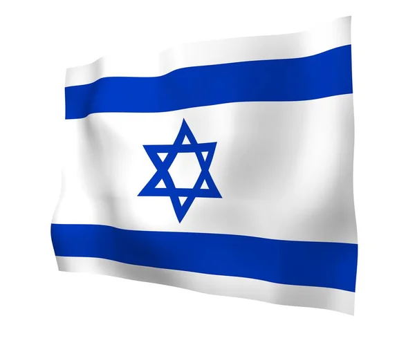 Bandeira Israel Símbolo Estado Estado Israel Uma Estrela Azul David — Fotografia de Stock