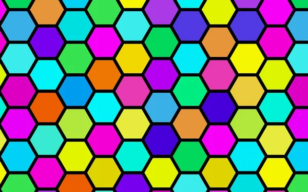 Honeycomb Many Color Multicolored Isometric Geometry Illustration — Stock Photo, Image