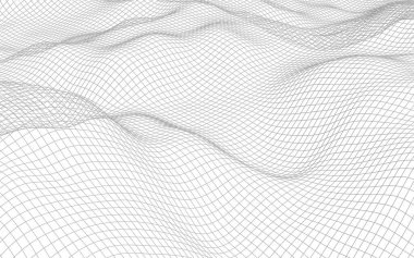 Beyaz arka planda soyut manzara. Siber uzay şebekesi. merhaba teknoloji ağı. 3d illüstrasyon