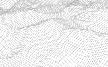 Beyaz arka planda soyut manzara. Siber uzay şebekesi. merhaba teknoloji ağı. 3d illüstrasyon