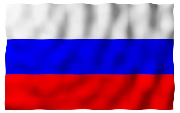 Waving Flag Russian Federation National State Symbol Russia Illustration — Stock Photo, Image