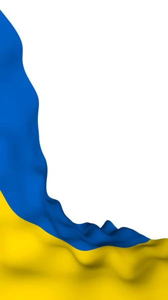 Drapeau Ukraine Sur Fond Blanc Drapeau National Enseigne État Bicolore — Photo