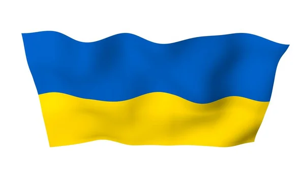 우크라이나 국기가 배경에 국가의 국기와 국가의 그림흔들기 플래그 — 스톡 사진