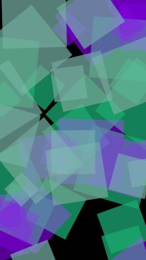 Koyu arkaplanda çok renkli yarı şeffaf altıgenler. Dikey görüntü yönlendirmesi. 3B illüstrasyon