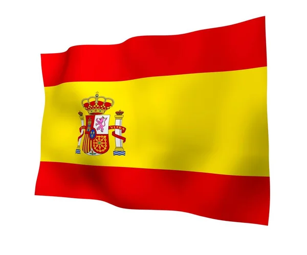 Spanyol Zászló Spanyol Királyság Hivatalos Állami Szimbóluma Koncepció Web Sportoldalak — Stock Fotó