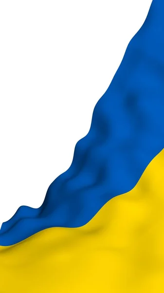 Ukrainas Flagga Vit Bakgrund Nationell Flagga Och Delstat Blå Och — Stockfoto