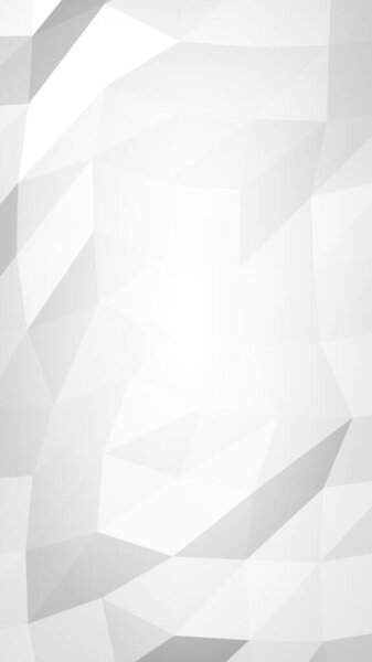 White abstract background. Lowpoly backdrop. Crumpled paper. 3D illustration