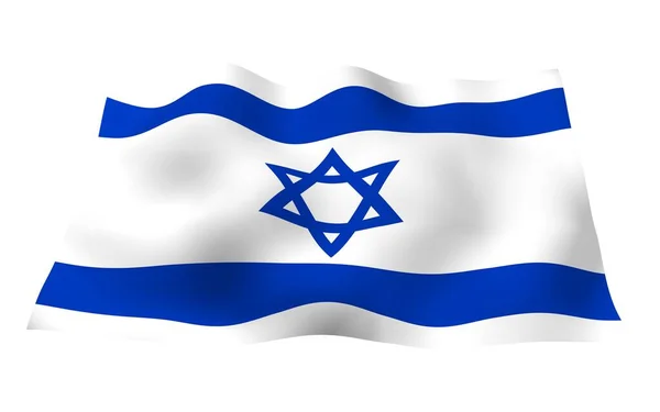 Bandeira Israel Símbolo Estado Estado Israel Uma Estrela Azul David — Fotografia de Stock