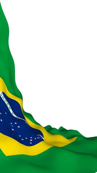 Ondeando Bandera Brasil Ordem Progresso Orden Progreso Río Janeiro Sudamérica — Foto de Stock