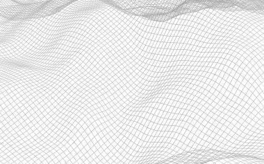 Beyaz arka planda soyut manzara. Siber uzay şebekesi. merhaba teknoloji ağı. 3d illüstrasyon