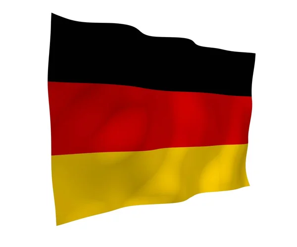 Флаг Германии Широкий Формат Иллюстрации Государственный Символ Федеративной Республики Германия — стоковое фото