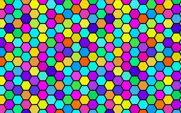 Favo Mel Muitas Cores Multicoloridas Geometria Isométrica Ilustração — Fotografia de Stock
