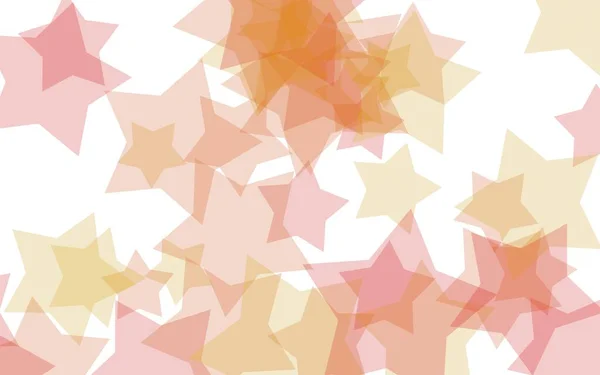 Multicolored Translucent Stars White Background Yellow Tones Illustration — Stock Photo, Image