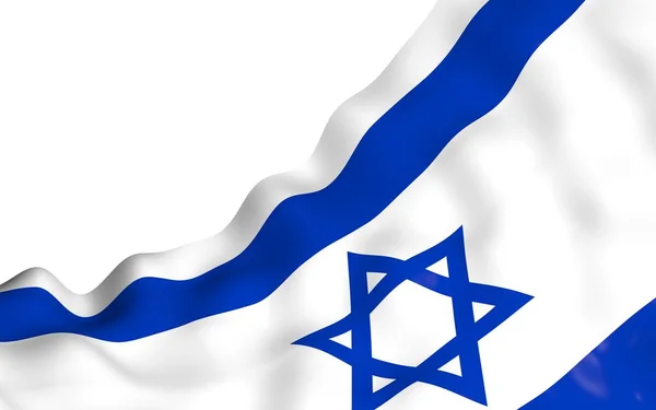 Vlag Van Israël Staatssymbool Van Staat Israël Een Blauwe Davidster — Stockfoto