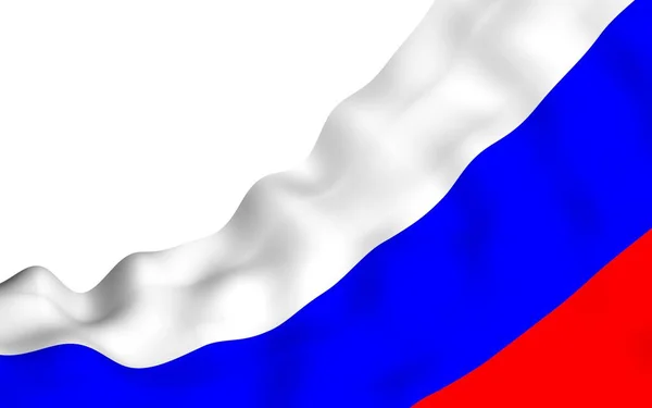 Ondeando Bandera Federación Rusa Nacional Símbolo Estatal Rusia Ilustración —  Fotos de Stock