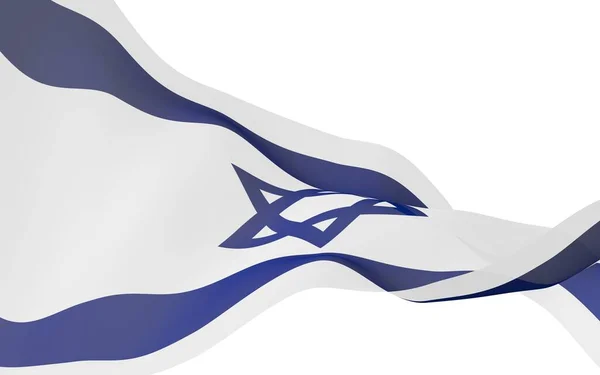 Bandiera Israel Simbolo Stato Dello Stato Israele Una Stella Blu — Foto Stock