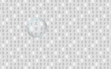 Gri arka planda Bitcoin ve para birimi. Dijital kripto para birimi sembolü. İş konsepti. Piyasa görüntüsü. 3B illüstrasyon