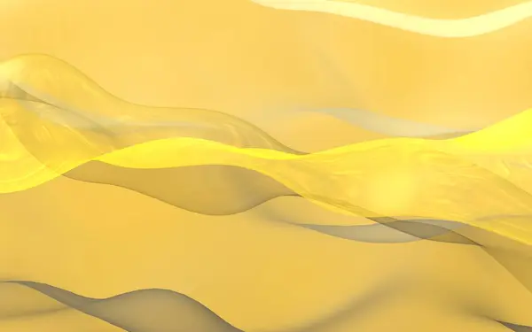 Fundo Ouro Abstrato Belo Cenário Com Ondas Amarelas Ilustração — Fotografia de Stock