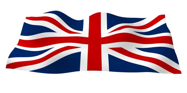 Viftande Flagga Storbritannien Brittiska Flaggan Förenade Kungariket Storbritannien Och Nordirland — Stockfoto