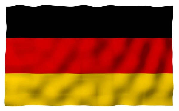 Flaga Niemiec Szeroki Format Ilustracji Symbol Państwa Republiki Federalnej Niemiec — Zdjęcie stockowe