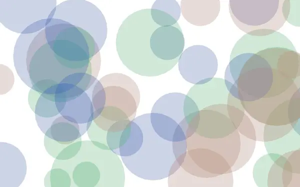 Multicolored Translucent Circles White Background Green Tones Illustration — Stock Photo, Image