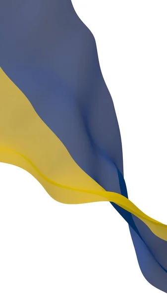 Die Flagge Der Ukraine Auf Weißem Hintergrund Nationalflagge Und Staatsfahne — Stockfoto