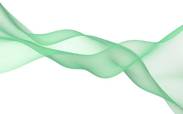 抽象的な波 スカーフ 白い背景に明るいリボン 抽象的な煙ラスター空気の背景 3Dイラスト — ストック写真