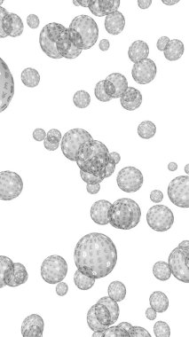 Bitcoin ekonomik balonu. Şifreli para birimi 3 boyutlu illüstrasyon. İş konsepti. Beyaz arka planda gümüş baloncuklar. Bit, Coin, madencilik konsepti