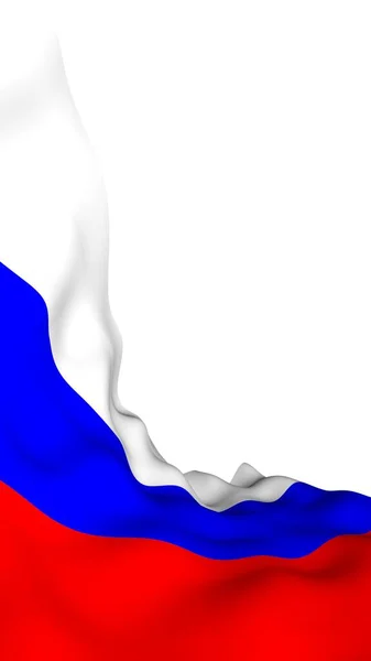 Розмахуючи Прапором Російської Федерації Національного Державний Символ Росії Ілюстрація — стокове фото