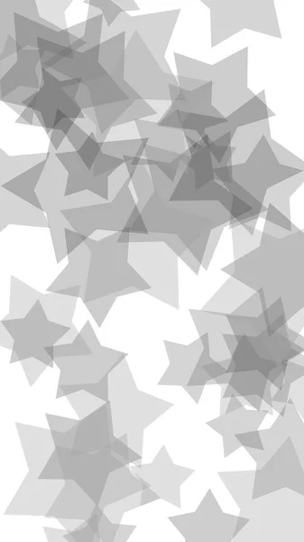 Gray Translucent Stars White Background Vertical Image Orientation Illustration — Stock Photo, Image