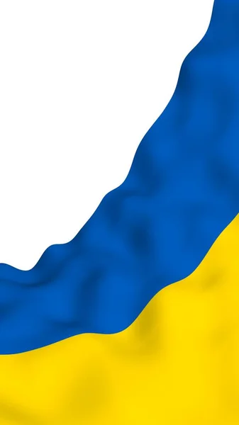 Ukrainas Flagga Vit Bakgrund Nationell Flagga Och Delstat Blå Och — Stockfoto