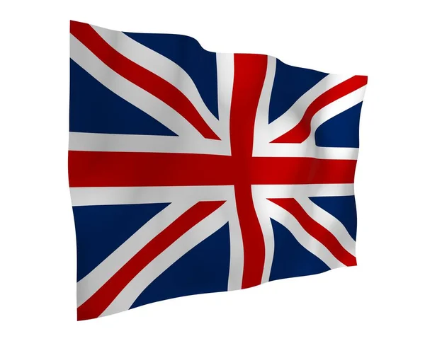 Bandeira Acenando Grã Bretanha Bandeira Britânica Reino Unido Grã Bretanha — Fotografia de Stock