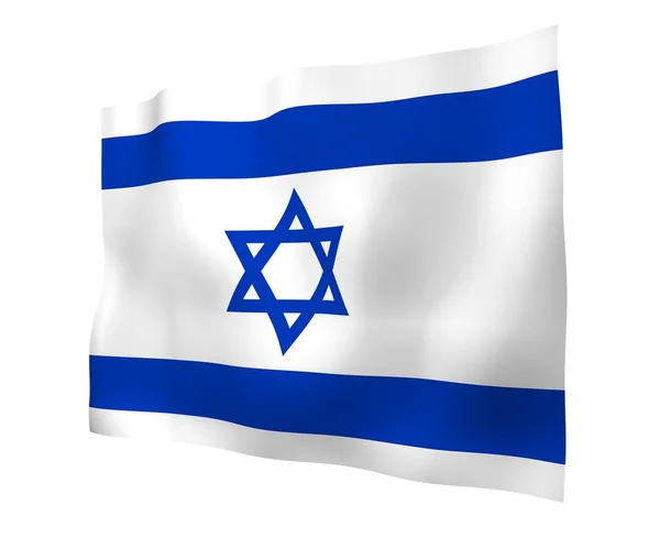 Bandeira Israel Símbolo Estado Estado Israel Uma Estrela Azul David — Fotografia de Stock