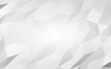 Beyaz soyut arka plan. Lowpoly arka planı. Buruşmuş kağıt. 3B illüstrasyon