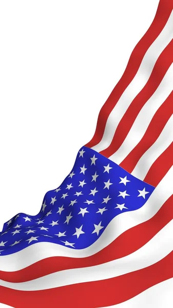 Machająca Flaga Stanów Zjednoczonych Ameryki Gwiazdy Paski Stanowy Symbol Usa — Zdjęcie stockowe