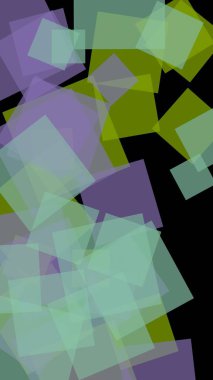 Koyu arkaplanda çok renkli yarı şeffaf altıgenler. Dikey görüntü yönlendirmesi. 3B illüstrasyon